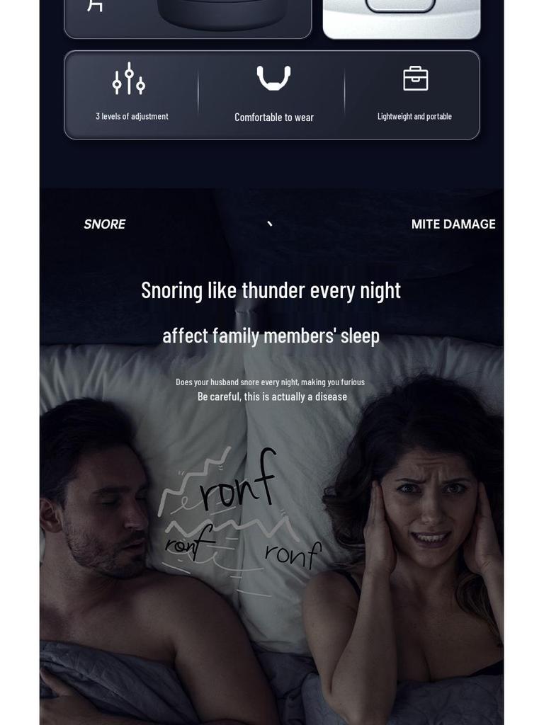 Smart Electric Anti-Snoring Pulse Device - Unisex Mini Sleep Aid