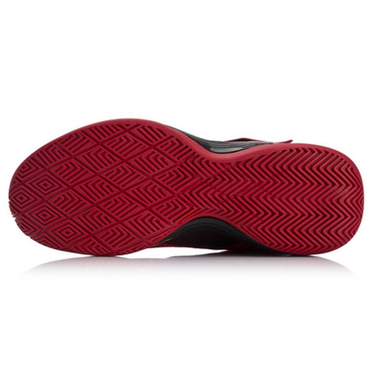 New LiNing Yushuai Non Slip Lightweight Mid Top Basketball Shoes Men's Black Red