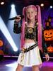 Kostým pro dívky Děti Hvězdy Vokální Rumi Cosplay Scénické oblečení Idol zpěváci Třídílná sada Trendový styl Halloweenská párty