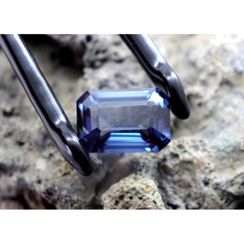9.65 Ct Natural Alexandrite Color Change Emerald Cut AAA Certified Gemstone