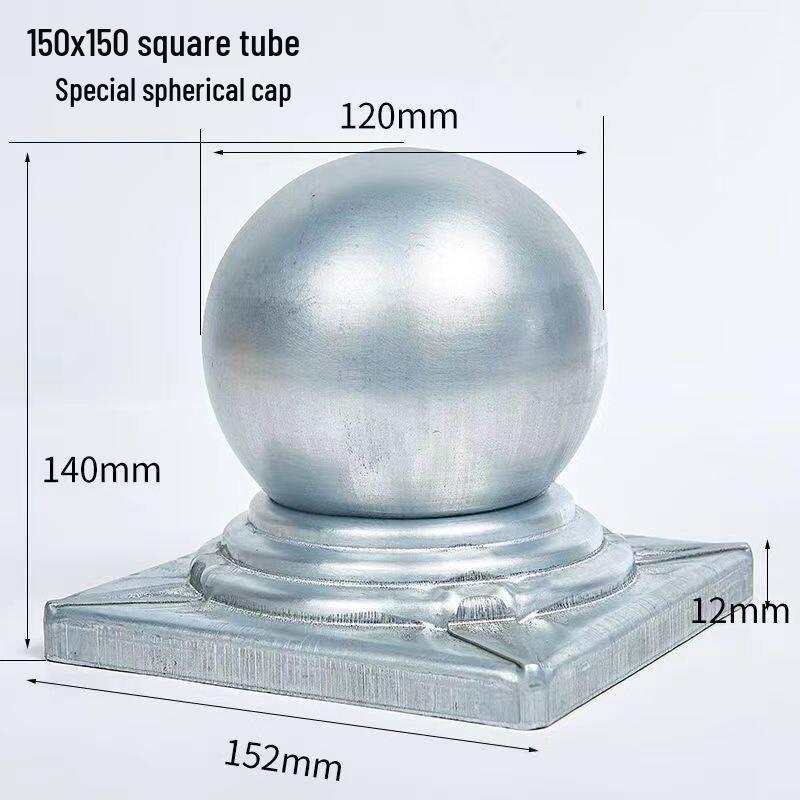 Wrought Iron Hollow Decorative Staircase Post Cap - Round Handrail Ball for Railing Fence Accessories