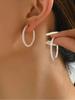 925 Sterling Silver Fashion Exquisite Full Zircon Hoop Earring For Women Engagement Wedding Luxury High Quality Fine Jewelry