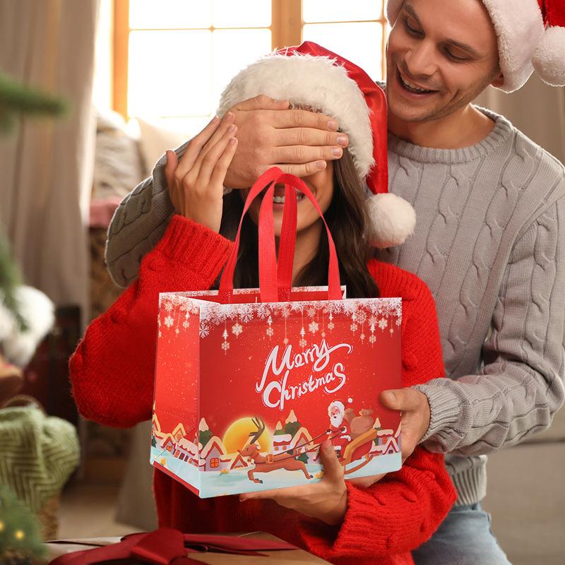 Christmas Gift Bags Large Capacity Gift Bag Wedding Gifts for Guests Christmas Candy Bags Santa Sacks Suministros Navideños
