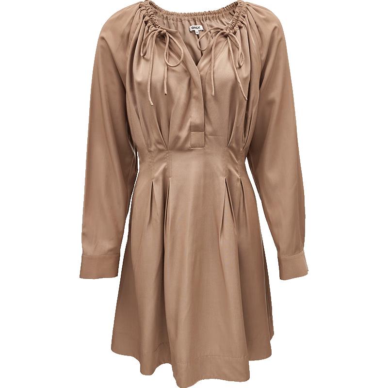 

ONLY Women s 2025 Spring Drawstring A-line Short Dress L