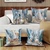 Christmas decoration pillowcase winter Christmas tree snowman pattern is suitable for home room sofa cushion cover gift