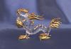 Fourcato Handmade Glass "Emperor Dragon" with Gold Orbs, Small x 6 Pieces