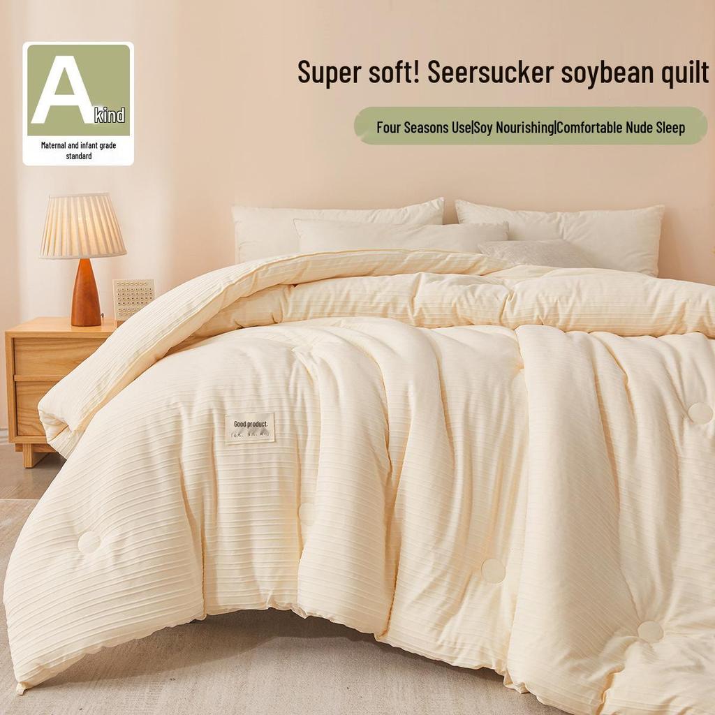 Class A Antibacterial Soybean Fiber Quilt: Thick, Warm, and All-Season Quilt.