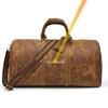 60cm Vintage Mens Leather Travel Bag Real Leather Weekender Bag Overnight Travelling Handbag For 3 Days  Business Travel