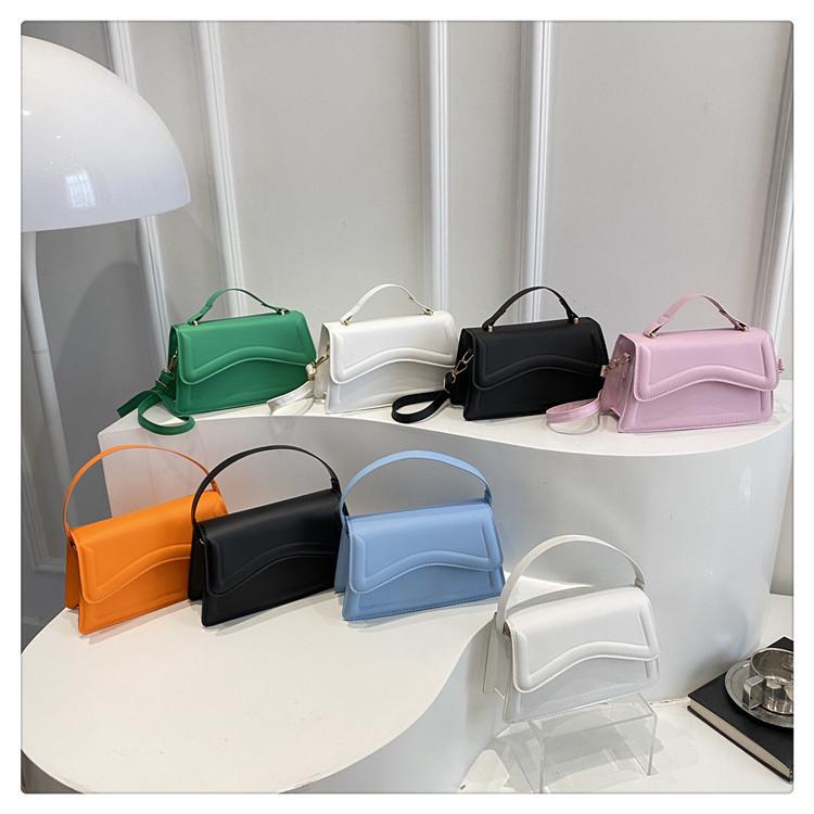 Retro Solid Color Crossbody Bag - Fashionable Simple Design, Commuting Shoulder Handbag, Small Square Shape
