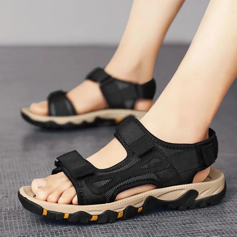 Fashion Outdoor Shoes for Men Velcro Driving Breathable Comfortable Luxury H Cheap Liquidation Summer Sale Designer Non-slip Man Sandals