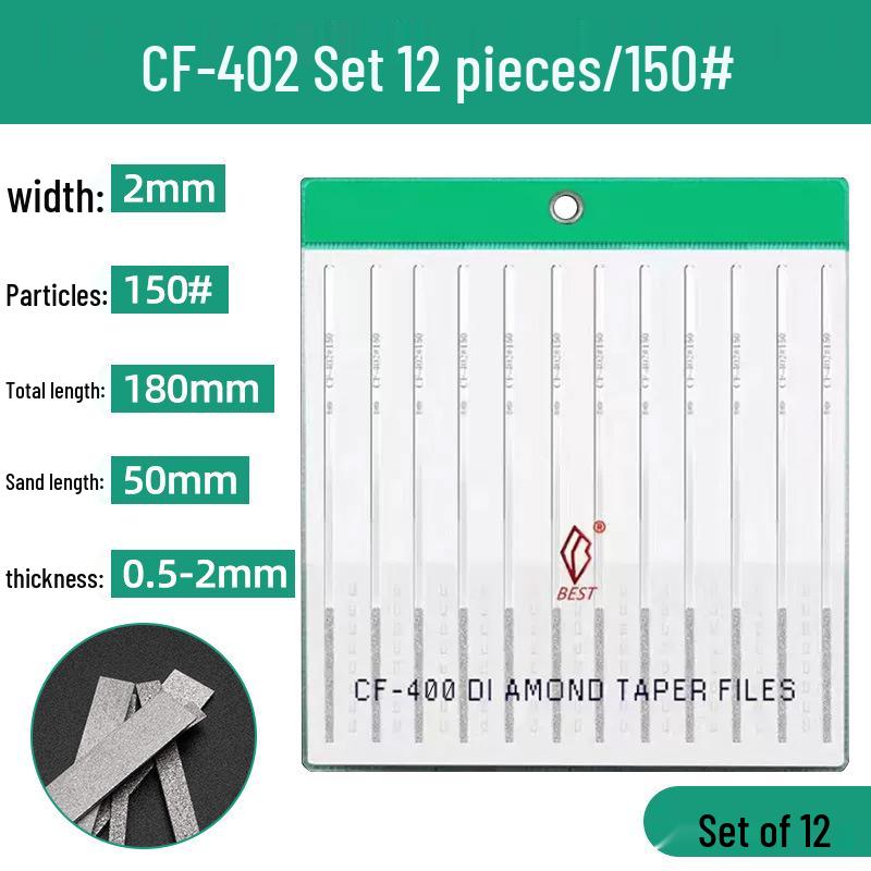 Diamond Electroplated Alloy File Set CF-400 with Carborundum - Free Shipping