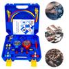 3 Way AC Manifold Gauge Set with 5FT Hoses AC Diagnostic Manifold Gauge Set for R134A/R22/R410/R404 Freon Charging Tool