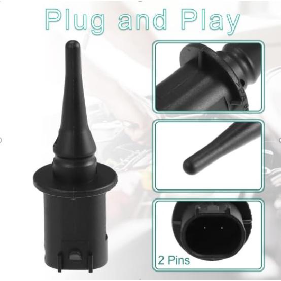 Air Temp Sensor Ambient Outside Air Ambient Air Temperature Sensor for C/CLS/G/E 0005428418/0075421318 Car Outside Plastic Charged Temperature Black