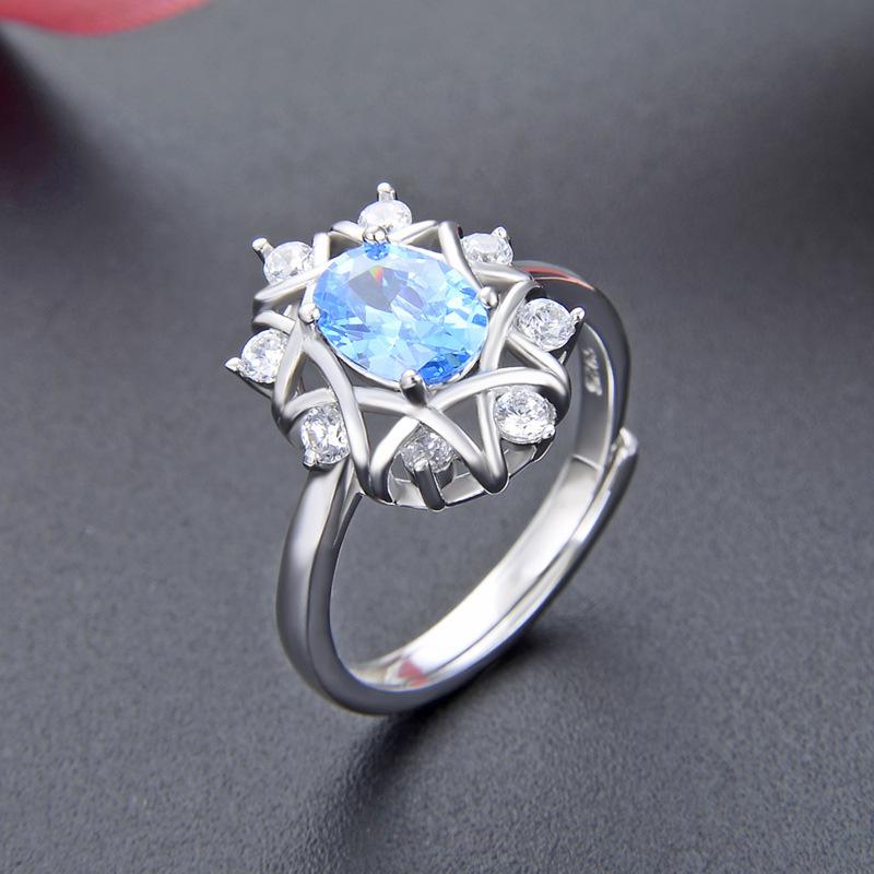 Lindon Classic 925 Sterling Silver Zircon Ring Ladies Jewelry Wedding Promise Party Gift