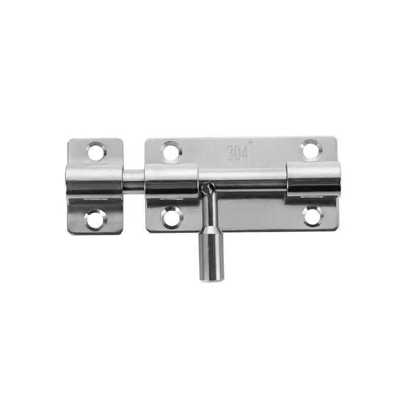 Thickened Stainless Steel Bolt Lock for Wooden, Room, Bathroom, or Sliding Doors - Old-Style Surface-Mounted Anti-theft Design