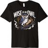 Wise As an Owl Reading Ancient Scrolls Premium T-Shirt(2)