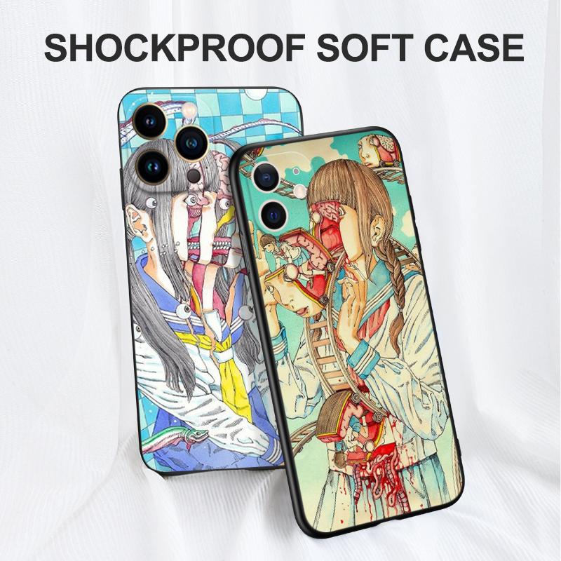 Black Tpu Case For Motorola Moto G52 G42 G60 4G G60S G71 G9 Play Plus Power One 5G Ace Shintaro Kago Horror Cartoon