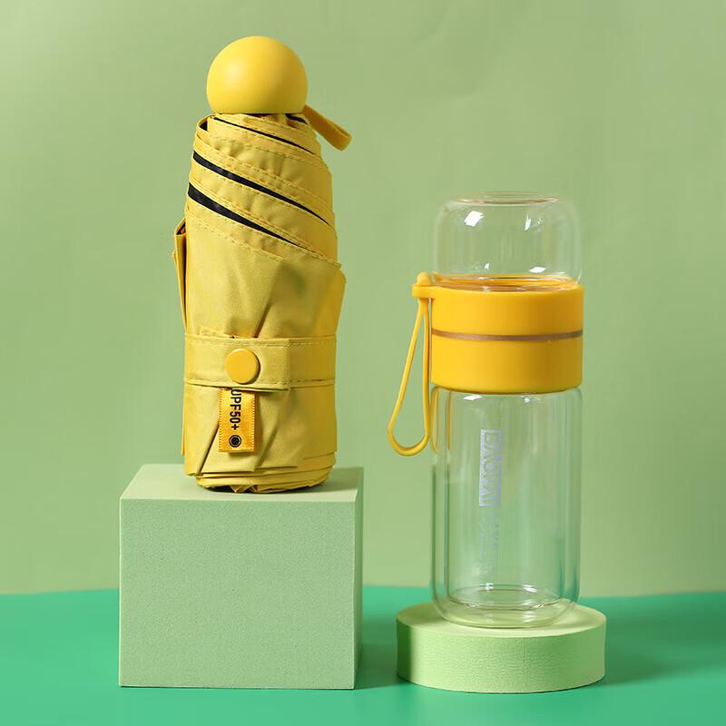 BAOPAI Wen Yu Glass Cup & Umbrella Gift Set