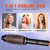 3 in 1 Ionic Hair Curler Straightener Professional Curling Iron Heated Hair Styling Brush Anti-Scald Thermal Brush Curl Wand