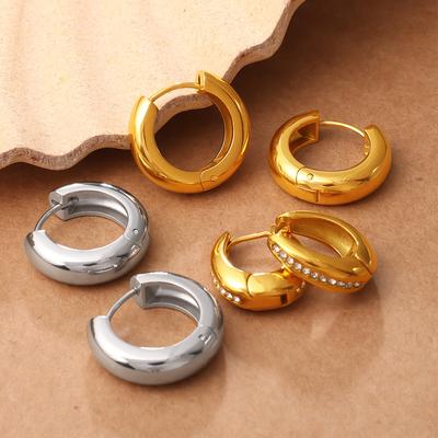 Niche Versatile Design Geometric Earrings Women's Simple Glossy C-shaped Earrings