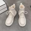Fashion 2024 New Korean Fashion Casual Knight Autumn Biker Boot Platform Short Thick Bottom Black Ankle Boots Woman