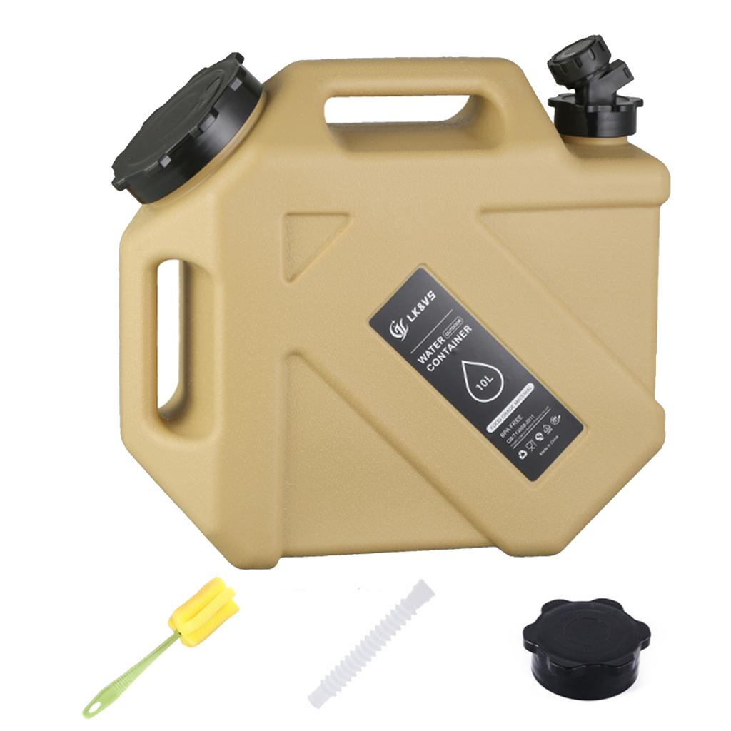 10L Outdoor Water Storage Container with Faucet Drinking Water Bucket Large Capacity Water Dispenser Carrier for Outdoor Hiking