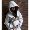 STREETRICH Patch Embroidery 2dílné sady Dámské oblečení Street Fashion Hip Hop Retro Dvoudílné sady Dámské oblečení Volné Neformální Mikina s Kapucí