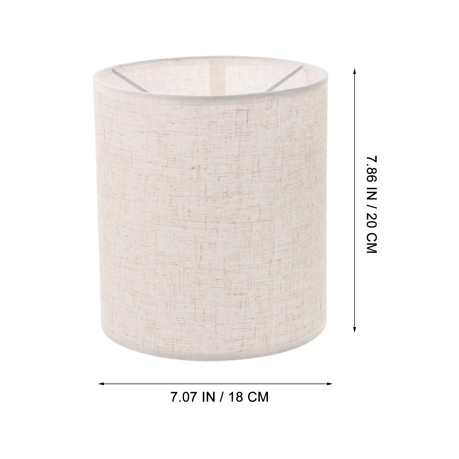 

Fine Craftsmanship Linen Lampshade for Table Lamp E27 Durable Fabric Light Cover Home Lampshades for Standard Lamps бежевий