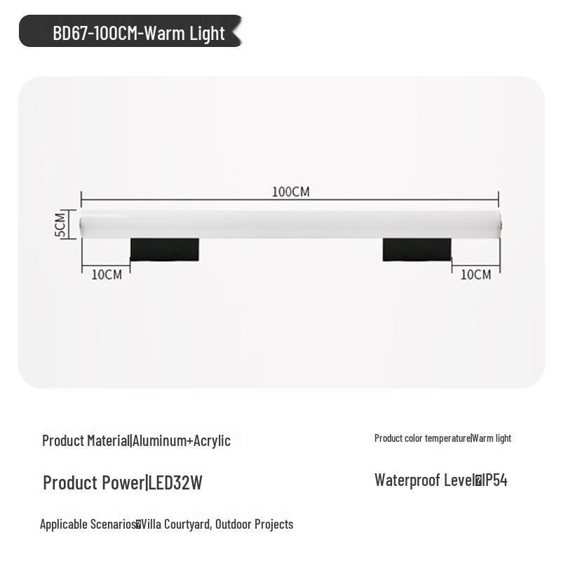 High-brightness Anti-fog Vanity Light with Mirror Cabinet for Bathroom and Hallway, 85-265V