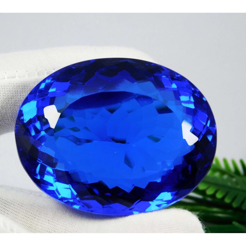 Huge Certified 323.60 Ct Natural Blue Tanzanite Oval Cut Loose Gemstone