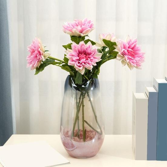 Artificial Dahlias Flower 20 Inch Long Stem Fake Silk Flower for Wedding Bouquets Fall Home Table Decor Floral Arrangements