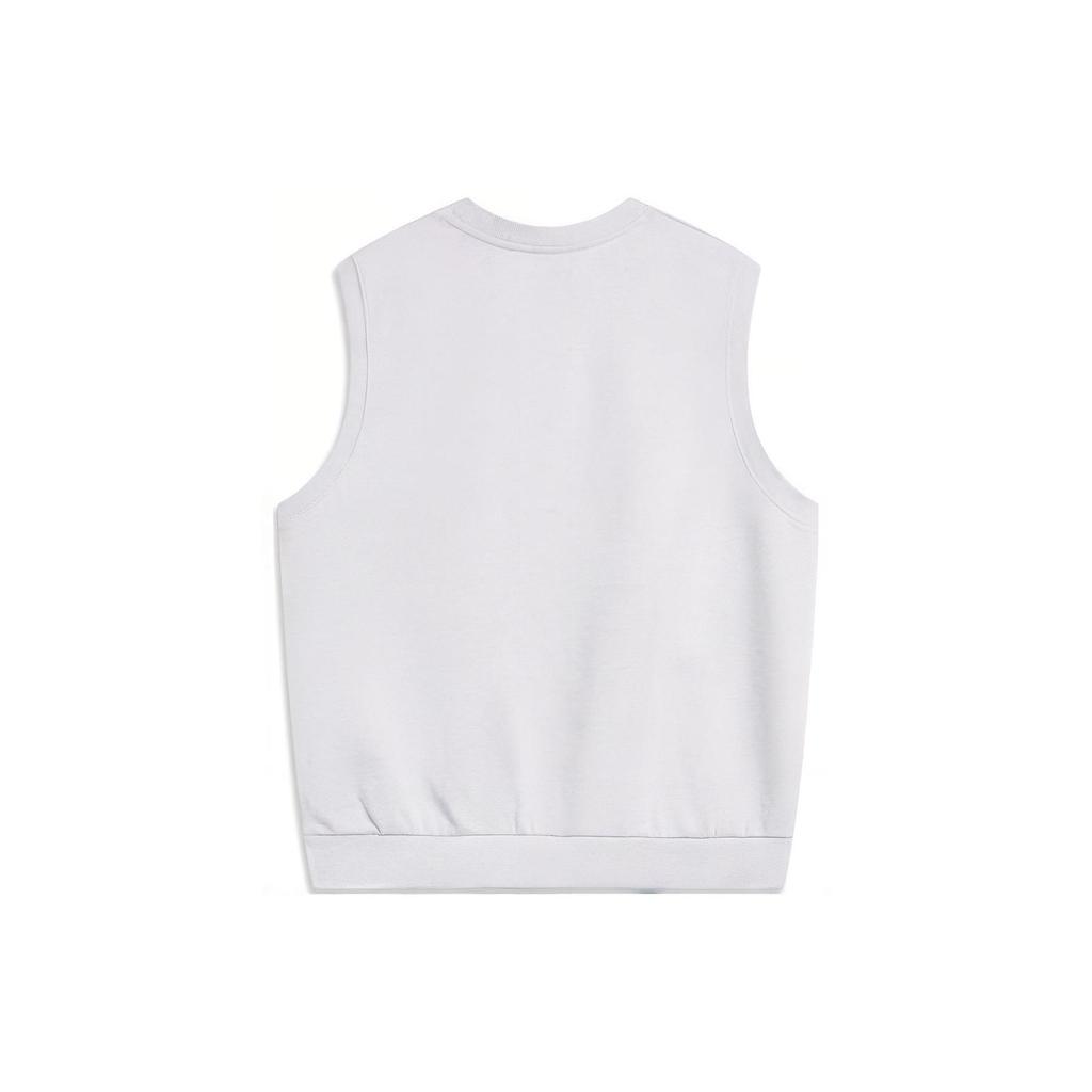 Li Ning Sports Lifestyle Series Casual Sports Letter Sleeveless Vest Unisex Tops Lin-Chuan-Gray AVSU493-4