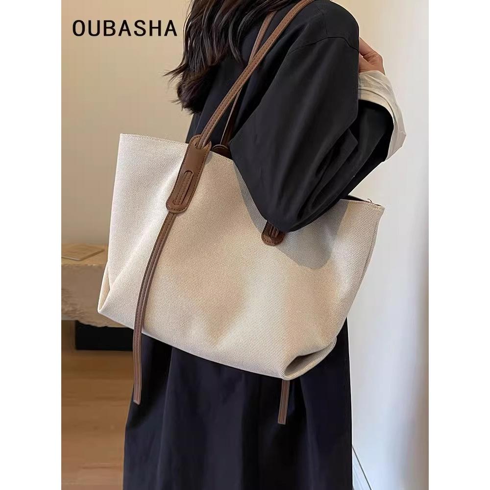 Premium Sense Bag Women 2025 New Niche Design Canvas Bag Fashionable Large Capacity Commuter Tote Bag