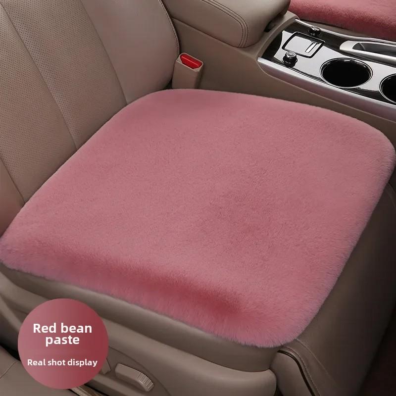 Sheepskin Car Seat Cushion Seat Covers Universal Fur Car Seat Cushion Winter Warm Car Seat Cover Automobile Interior Accessory