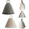 1pc 23x35cm Wool Felt Sauna Hat Hair Head Protection Anti Heat Spa Sauna Hat Cleaning Cap Keep Warm Sauna Hat Bathroom Parts