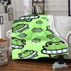 1pc Frog Green Throw Blanket Soft Flannel, Cozy All Season Polyester Perfect for Home, Office