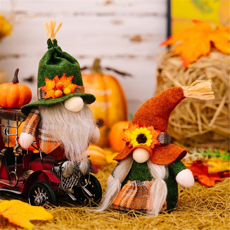Thanksgiving No Face Toy Pendant Colorful No Face Doll Hanging Decoration for Thanksgiving Party Embellishment