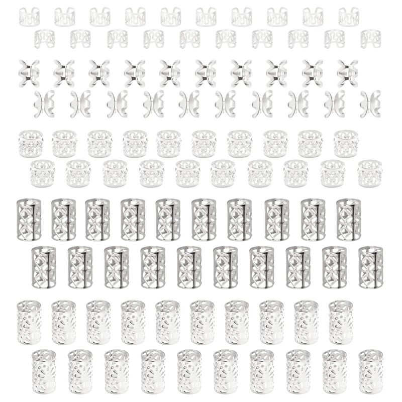 Wig Accessories Braid Hair Decor Golden Silver Dreadlocks Hair Extensions Rings Styling Tool