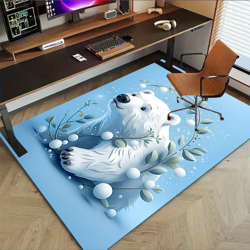 1pc Polar bear, Winter Carpet Office Rug Outdoor Mat Home Decor Area Carpet Festival Gift