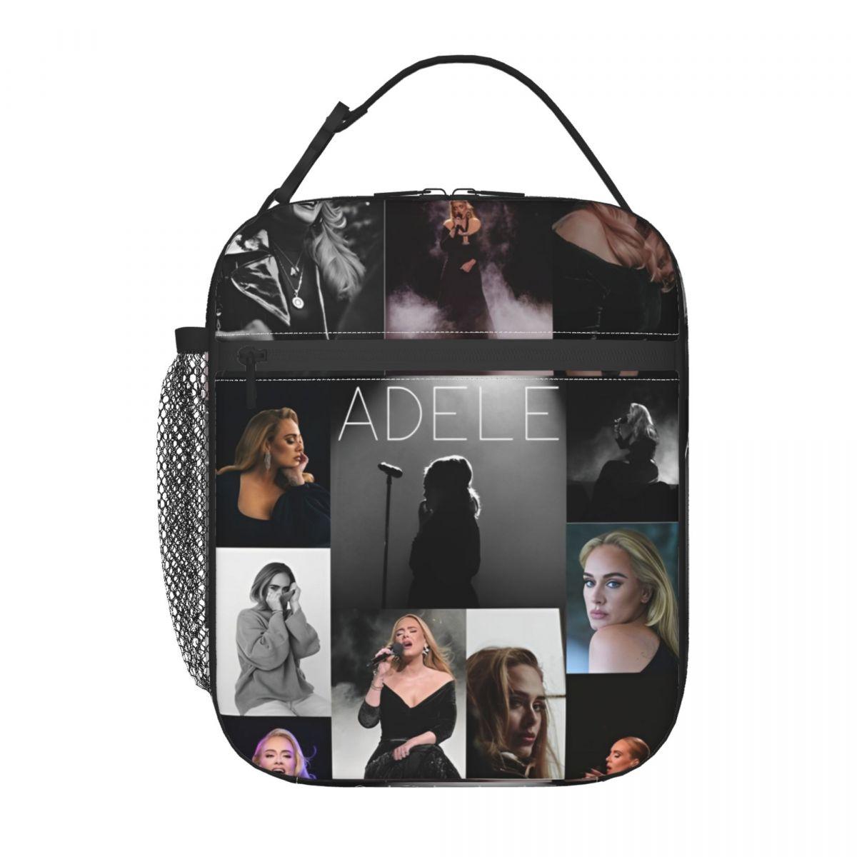Adele Singer Music Album Insulated Lunch Bag Storage Food Box Portable Thermal Cooler Bento Box For Picnic One Size