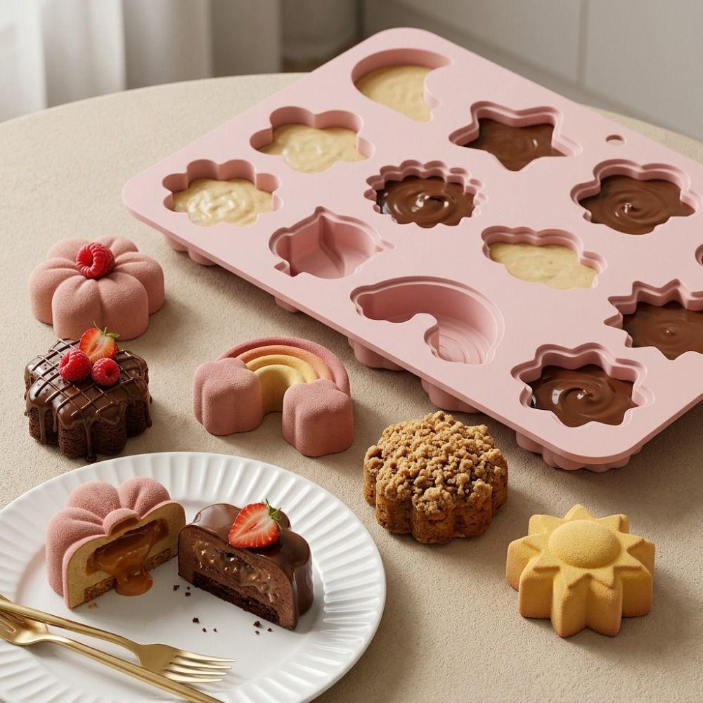 12 Cavity Chocolate Dessert Mold Heat-Resistant French Pastry Baking Mold  Pastry Making