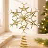 Wrought Iron Snowflake Pearl Star Christmas Tree Topper Ornament