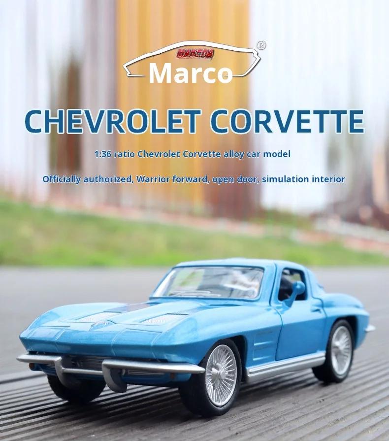 1/36 Chevrolet Pullback Toy Car Model Official Licensed Alloy Diecast Home Interior Decor Xmas Gift Kid Boy Toy