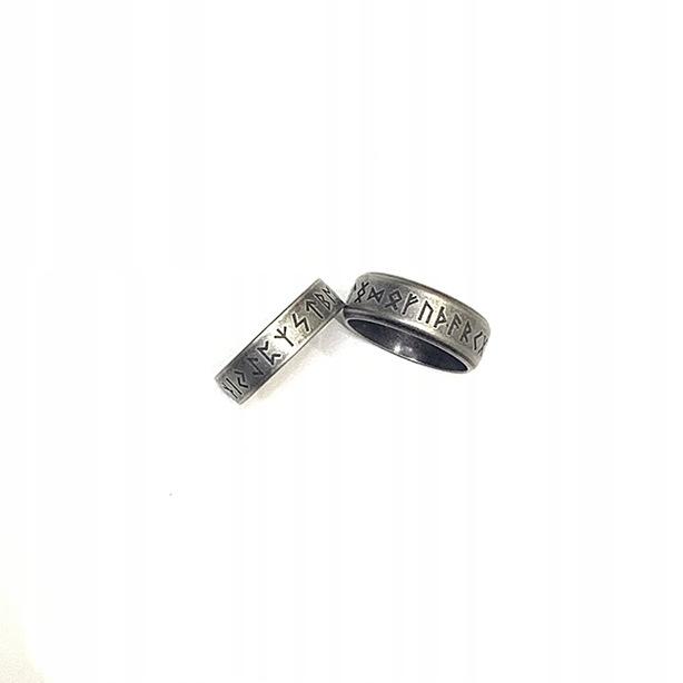 Viking 316L Steel Silver Ring Amulet 212