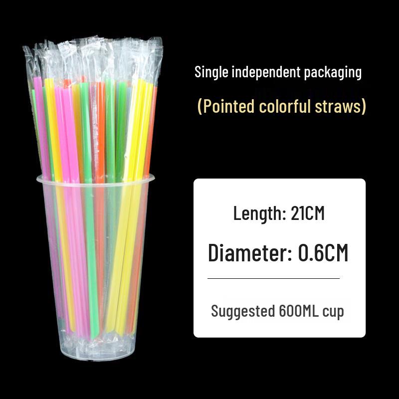 Individually Wrapped Thin Plastic Drinking Straws