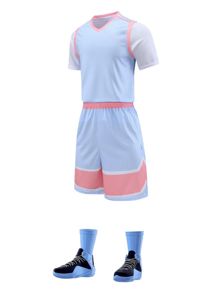 Unisex Basketball Uniform Set, Number Print, Dual-Pocket, 3XS-4XL