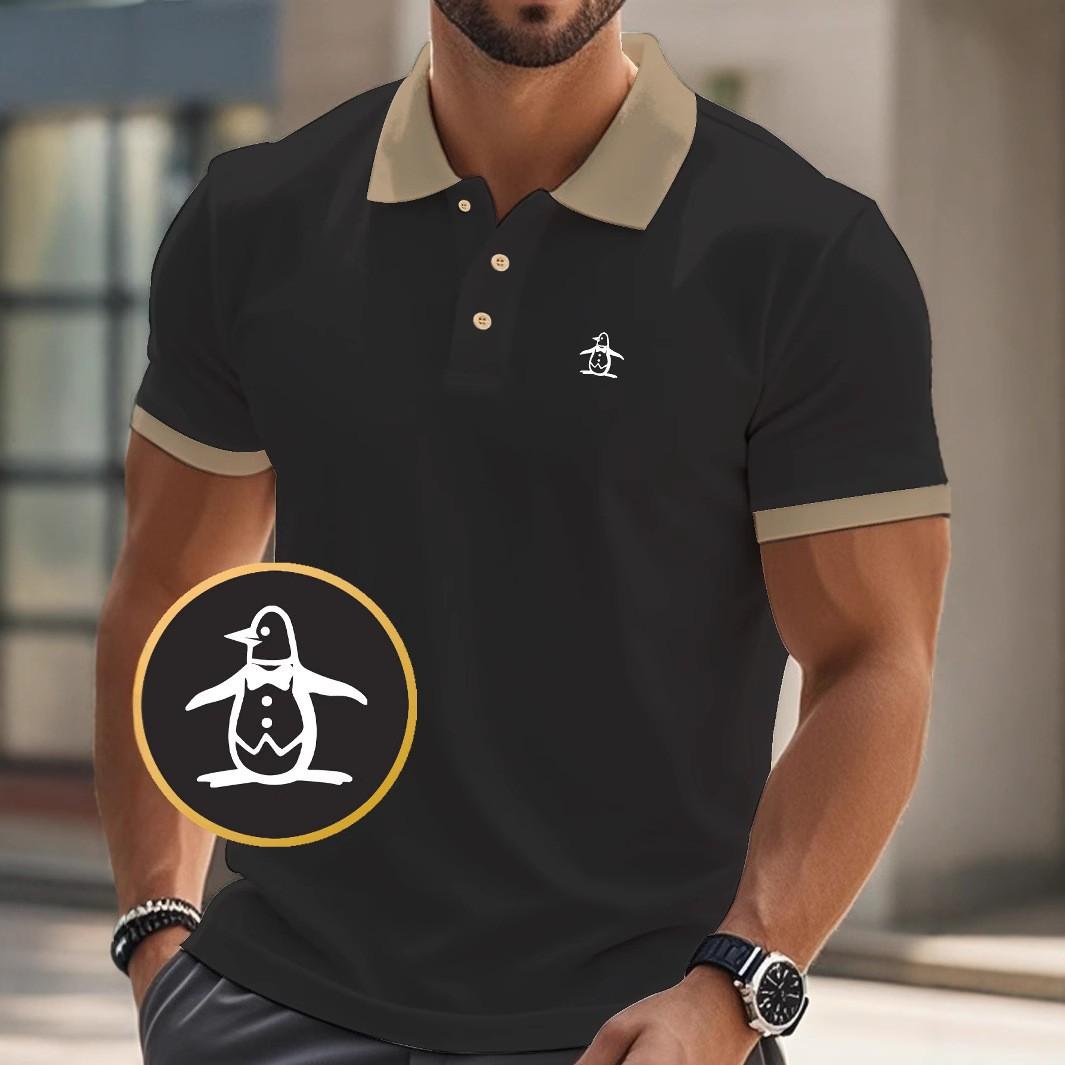 

Мужская рубашка с принтом пингвина мятно-зеленого цвета — повседневная, с коротким рукавом, застежка на пуговицы, эластичная ткань, летний стиль, воротник-стойка XXL