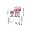 4x Hanging Feet Doll Statues Family Sculpture Miniature Trendy Cute Doll Ornaments for Festive Desktop Party Decoration Gifts
