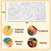 Thanksgiving Giant Coloring Poster, Paper Fall Turkey Themed Tablecloth for Party, Family Activities Games Crafts Gifts Decorations, 30 x 72 Inches