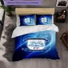 Preston North End Football 3 Piece Bedding Set Soft Duvet Cover Set with Pillowcases Printed Bedroom Decor Set for Home